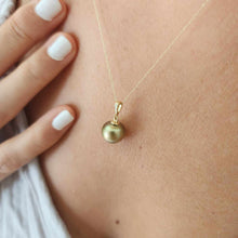 Load image into Gallery viewer, READY TO SHIP Civa Fiji Pearl Necklace with Diamond Set Pendant - 14k Solid Gold FJD$
