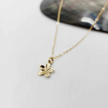 Load image into Gallery viewer, READY TO SHIP Frangipani Charm Necklace - 9k Solid Gold &amp; 14k Gold FillFJD$
