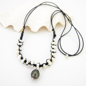 READY TO SHIP Civa FIji Pearl & Shell Money Necklace - Nylon FJD$
