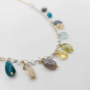 READY TO SHIP Semi Precious Stone Necklace - 925 Sterling Silver & 14k Gold Fill FJD$