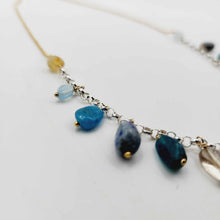 Load image into Gallery viewer, READY TO SHIP Semi Precious Stone Necklace - 925 Sterling Silver &amp; 14k Gold Fill FJD$
