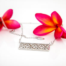 Load image into Gallery viewer, READY TO SHIP Frangipani Bua Bar Necklace - 925 Sterling Silver
