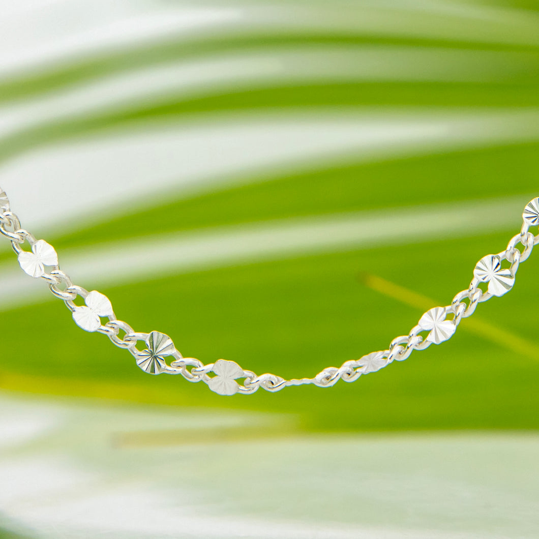 READY TO SHIP Flower Chain - 925 Sterling Silver FJD$