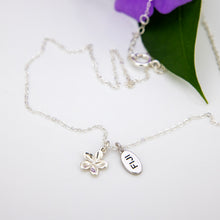 Load image into Gallery viewer, READY TO SHIP Frangipani Charm Necklace in 925 Sterling Silver - FJD$
