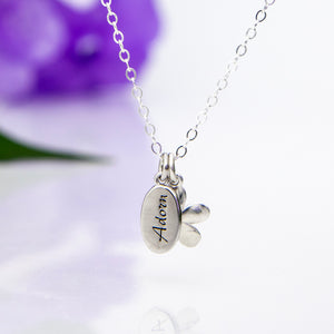 READY TO SHIP Frangipani Charm Necklace in 925 Sterling Silver - FJD$