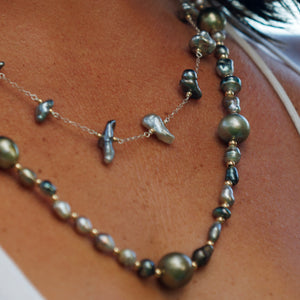 READY TO SHIP Fiji Keshi Pearl Necklace - 925 Sterling Silver FJD$