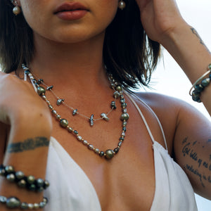 READY TO SHIP Fiji Keshi Pearl Necklace - 925 Sterling Silver FJD$