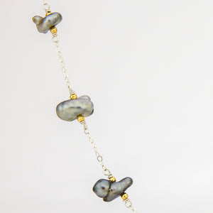 READY TO SHIP Fiji Keshi Pearl Necklace - 925 Sterling Silver FJD$