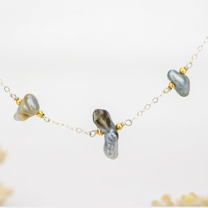 READY TO SHIP Fiji Keshi Pearl Necklace - 925 Sterling Silver FJD$