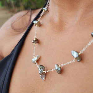 READY TO SHIP Fiji Keshi Pearl Necklace - 925 Sterling Silver FJD$