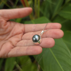 READY TO SHIP Civa Fiji Bezel Set Pearl Necklace - 925 Sterling Silver FJD$
