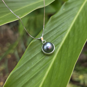 READY TO SHIP Civa Fiji Bezel Set Pearl Necklace - 925 Sterling Silver FJD$