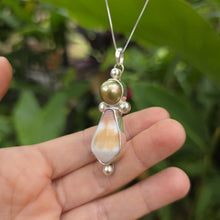 Load image into Gallery viewer, READY TO SHIP Bezel Set Civa Fiji Pearl &amp; Shell Necklace - 925 Sterling Silver FJD$
