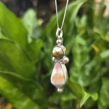 Load image into Gallery viewer, READY TO SHIP Bezel Set Civa Fiji Pearl &amp; Shell Necklace - 925 Sterling Silver FJD$
