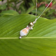 Load image into Gallery viewer, READY TO SHIP Bezel Set Civa Fiji Pearl &amp; Shell Necklace - 925 Sterling Silver FJD$
