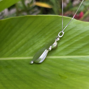READY TO SHIP Bezel Set Civa Fiji Pearl & Shell Necklace - 925 Sterling Silver FJD$