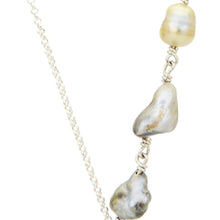 Load image into Gallery viewer, READY TO SHIP Fiji Keshi Pearl Lariat Necklace - 925 Sterling Silver FJD$
