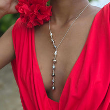 Load image into Gallery viewer, READY TO SHIP Fiji Keshi Pearl Lariat Necklace - 925 Sterling Silver FJD$
