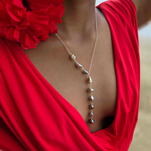 Load image into Gallery viewer, READY TO SHIP Fiji Keshi Pearl Lariat Necklace - 925 Sterling Silver FJD$

