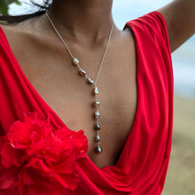 Load image into Gallery viewer, READY TO SHIP Fiji Keshi Pearl Lariat Necklace - 925 Sterling Silver FJD$
