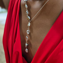 Load image into Gallery viewer, CONTACT US TO RECREATE THIS SOLD OUT STYLE Fiji Keshi Pearl Lariat Necklace - 925 Sterling Silver FJD$
