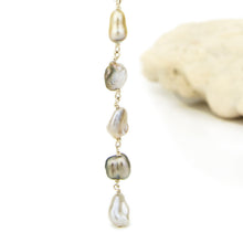 Load image into Gallery viewer, CONTACT US TO RECREATE THIS SOLD OUT STYLE Fiji Keshi Pearl Lariat Necklace - 925 Sterling Silver FJD$
