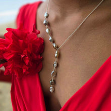 Load image into Gallery viewer, CONTACT US TO RECREATE THIS SOLD OUT STYLE Fiji Keshi Pearl Lariat Necklace - 925 Sterling Silver FJD$

