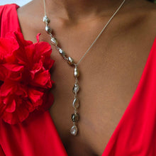 Load image into Gallery viewer, CONTACT US TO RECREATE THIS SOLD OUT STYLE Fiji Keshi Pearl Lariat Necklace - 925 Sterling Silver FJD$
