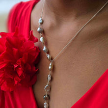 Load image into Gallery viewer, CONTACT US TO RECREATE THIS SOLD OUT STYLE Fiji Keshi Pearl Lariat Necklace - 925 Sterling Silver FJD$
