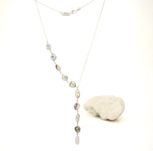 Load image into Gallery viewer, CONTACT US TO RECREATE THIS SOLD OUT STYLE Fiji Keshi Pearl Lariat Necklace - 925 Sterling Silver FJD$

