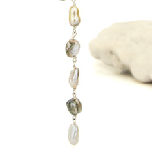 Load image into Gallery viewer, CONTACT US TO RECREATE THIS SOLD OUT STYLE Fiji Keshi Pearl Lariat Necklace - 925 Sterling Silver FJD$
