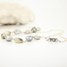 Load image into Gallery viewer, CONTACT US TO RECREATE THIS SOLD OUT STYLE Fiji Keshi Pearl Lariat Necklace - 925 Sterling Silver FJD$
