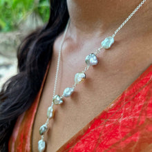 Load image into Gallery viewer, CONTACT US TO RECREATE THIS SOLD OUT STYLE Fiji Keshi Pearl Lariat Necklace - 925 Sterling Silver FJD$
