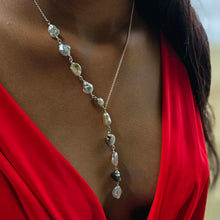 Load image into Gallery viewer, CONTACT US TO RECREATE THIS SOLD OUT STYLE Fiji Keshi Pearl Lariat Necklace - 925 Sterling Silver FJD$
