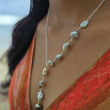 Load image into Gallery viewer, CONTACT US TO RECREATE THIS SOLD OUT STYLE Fiji Keshi Pearl Lariat Necklace - 925 Sterling Silver FJD$
