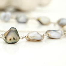 Load image into Gallery viewer, CONTACT US TO RECREATE THIS SOLD OUT STYLE Fiji Keshi Pearl Lariat Necklace - 925 Sterling Silver FJD$
