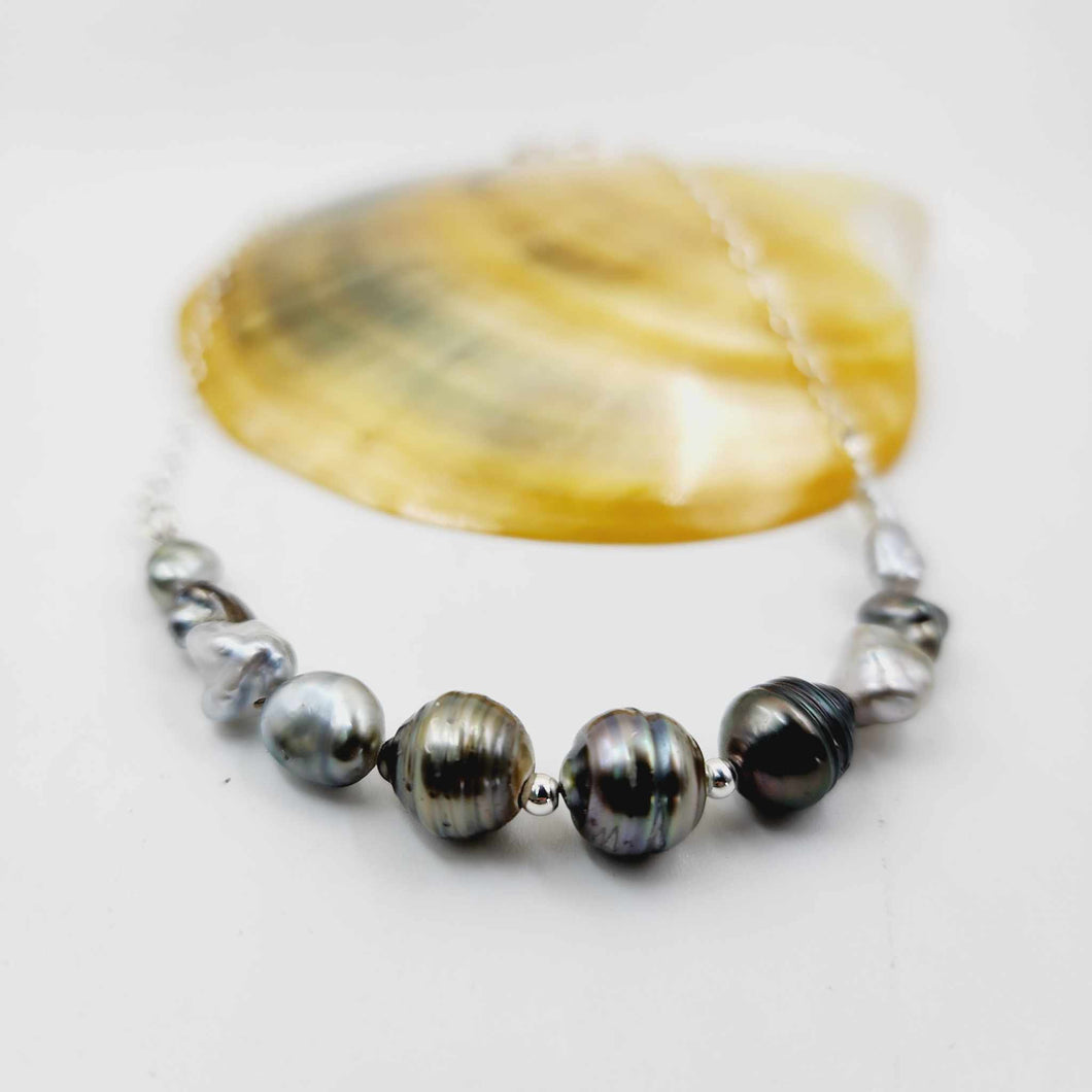 READY TO SHIP Civa Fiji Saltwater Pearl Necklace Strand - 925 Sterling Silver l FJD$