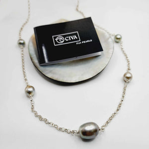 CONTACT US TO RECREATE THIS SOLD OUT STYLE Civa Fiji Pearl Necklace - 925 Sterling Silver FJD$