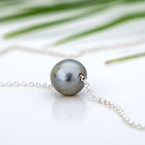 READY TO SHIP Infinity Floating Civa Fiji Pearl Necklace - 925 Sterling Silver FJD$