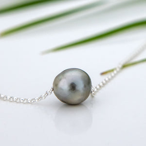 READY TO SHIP Infinity Floating Civa Fiji Pearl Necklace - 925 Sterling Silver FJD$