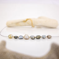 READY TO SHIP Fiji Keshi Floating Pearl Necklace - 925 Sterling Silver FJD$