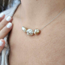 Load image into Gallery viewer, CONTACT US TO RECREATE THIS SOLD OUT STYLE Fiji Keshi Floating Pearl Necklace - 925 Sterling Silver FJD$
