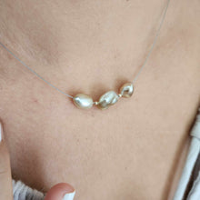 Load image into Gallery viewer, READY TO SHIP Fiji Keshi Floating Pearl Necklace - 925 Sterling Silver FJD$
