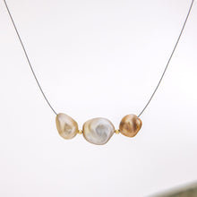 Load image into Gallery viewer, READY TO SHIP Fiji Keshi Floating Pearl Necklace - 925 Sterling Silver FJD$
