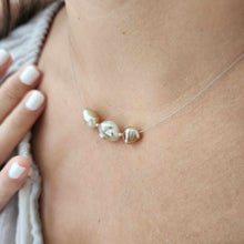 Load image into Gallery viewer, CONTACT US TO RECREATE THIS SOLD OUT STYLE Fiji Keshi Floating Pearl Necklace - 925 Sterling Silver FJD$
