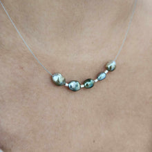 Load image into Gallery viewer, READY TO SHIP Fiji Keshi Floating Pearl Necklace - 925 Sterling Silver FJD$
