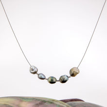 Load image into Gallery viewer, READY TO SHIP Fiji Keshi Floating Pearl Necklace - 925 Sterling Silver FJD$
