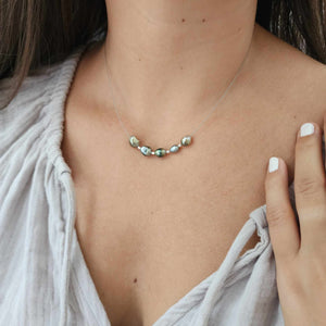 CONTACT US TO RECREATE THIS SOLD OUT STYLE Fiji Keshi Floating Pearl Necklace - 925 Sterling Silver FJD$