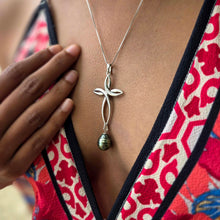 Load image into Gallery viewer, CONTACT US TO RECREATE THIS SOLD OUT STYLE Civa Fiji Pearl Cross Necklace - 925 Sterling Silver FJD$

