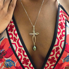 Load image into Gallery viewer, CONTACT US TO RECREATE THIS SOLD OUT STYLE Civa Fiji Pearl Cross Necklace - 925 Sterling Silver FJD$
